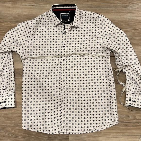 Silver Stone Geo Collection Men Modern Fit Button Down Long Sleeve Size XL - Picture 2 of 6